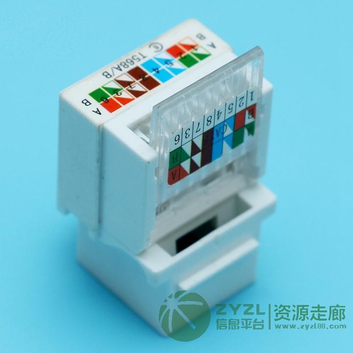 CAT6电子配件信息面板免打六类网络电脑模块地插桌插