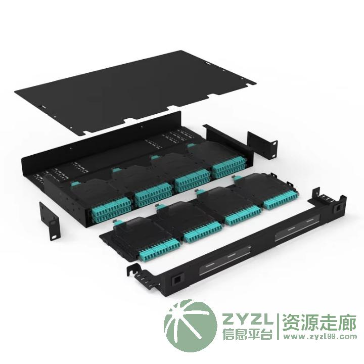 POTIAN供应1U144芯MPO光纤配线架OM3满配144